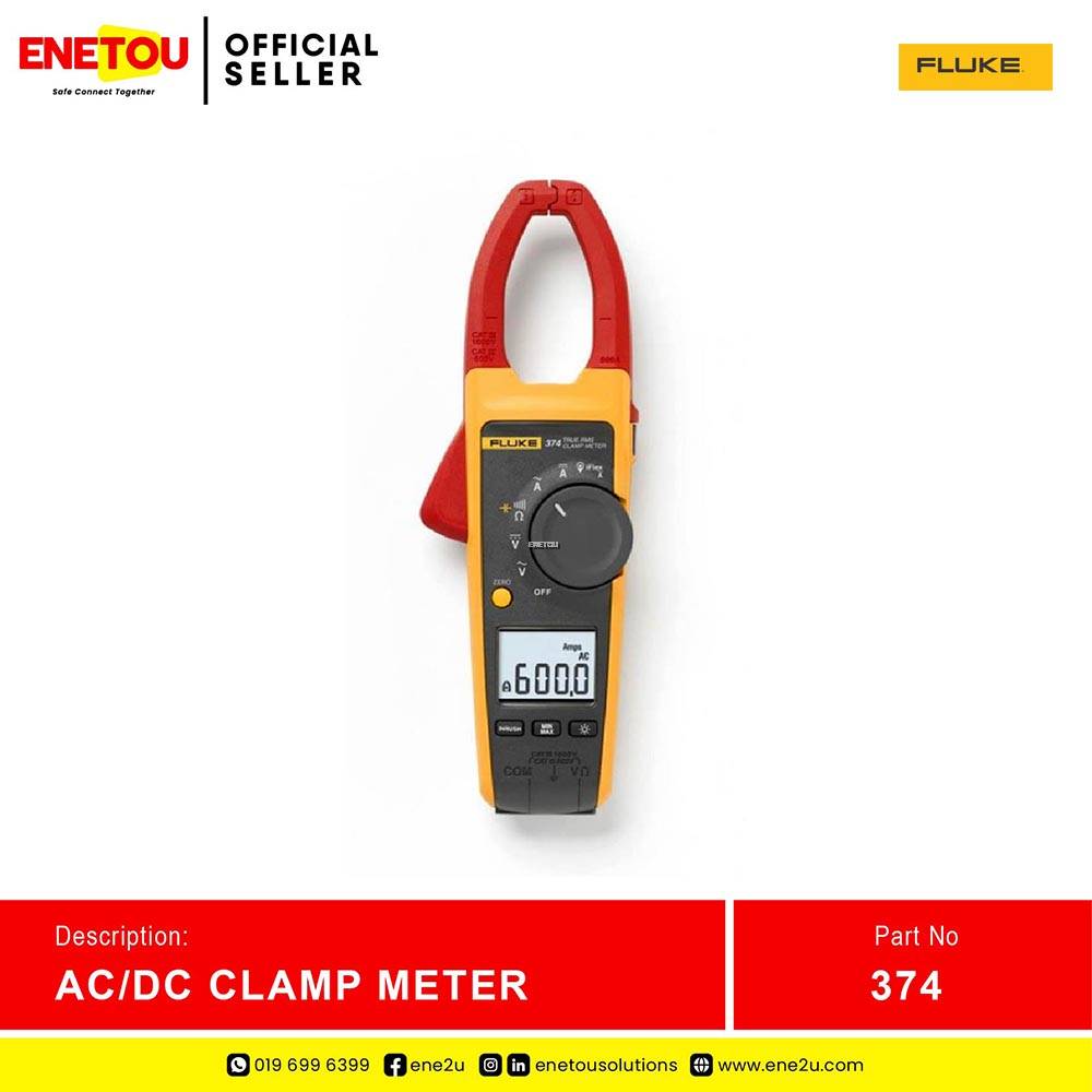 Fluke 374 True RMS AC/DC Clamp Meter